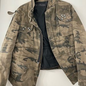 Zara Camo Military Bomber Jacket